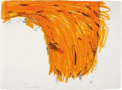 #4 by Carroll Dunham, 1992, oil stick, pencil on paper, offered Mar 2015