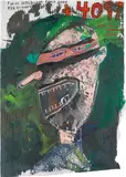 Mark Grotjahn, Poker face (4,097), 2005, oil on cardboard