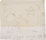 Keith Haring, Untitled (Soap Bowl), 1984, graphite on tracing paper