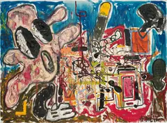 André Butzer, Calvin Cohn Pong!, 2007, oil on canvas