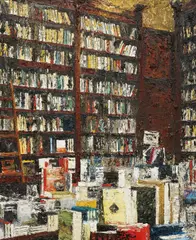 Library by Massimo Giannoni, 2002, oil on canvas, sold Mar 2015
