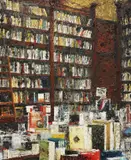 Massimo Giannoni, Library, 2002, oil on canvas