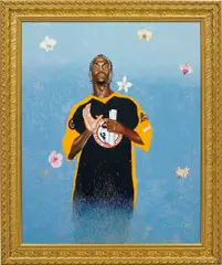 Kehinde Wiley, Passing/Posing (Santus Phillipus A), 2004, oil on canvas, in artist's frame