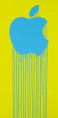 Zevs, Liquidated Apple - Yellow, 2013, Liquitex on MDF
