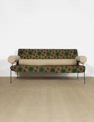 Divan by Franz West, 2001, metal, foam, linen, carpet, fabric cover, sold Mar 2015