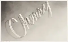Ed Ruscha, Cherry, 1967, gunpowder on paper