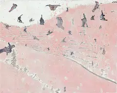 Peter Doig, Untitled, 1997, paint, collage on paper