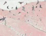 Peter Doig, Untitled, 1997, paint, collage on paper