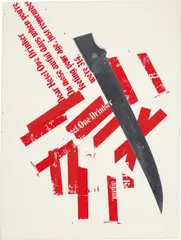 GuytonWalker, Untitled (Ketel 1 Knife Painting), 2005, silkscreen, inkjet on canvas