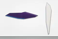 Chac volant by Kenneth Noland, 1982, diptych, acrylic on shaped canvas, offered Mar 2015