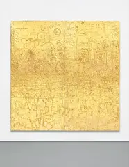 Rudolf Stingel, Untitled, 2012, electroformed copper, plated nickel and gold, in 4 parts