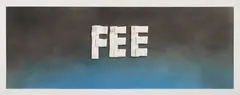 Fee by Ed Ruscha, 1971, gunpowder, pastel on paper, sold May 2015