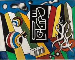Fernand Léger, Objets dans l'espace (Objects in space), 1931, oil on canvas