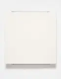 Robert Ryman, Sign, 1982, oil paint, Enamelac on stretched cotton with 2 aluminum brackets and 4 six-sided bolts