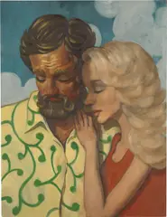 John Currin, The Owens, 1994, oil on canvas