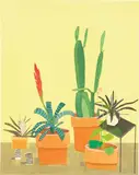 Jonas Wood, Yellow Plant Interior (Study)
