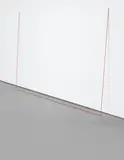 Fred Sandback, Untitled, 1972, red elastic cord