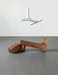 Untitled by Joel Shapiro, 2001-02, bronze, plaster, in 2 parts, sold May 2015