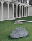 Ulrich Rückriem, Steinrohlinge (Raw Stones) A) horizontal in der Mitte geschnitten (cut horizontally down the middle) B) vertikal in der Mitte geschnitten (cut vertically down the middle)