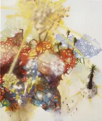 Matthew Ritchie, Manifold Atlas, 2009, oil, ink on linen