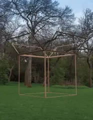 Tom Friedman, Outdoor Open Box, 2007, outdoor oil paint, steel