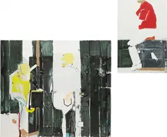 Front/Side/Back by Magnus von Plessen, 2009, oil on canvas, diptych, sold May 2015