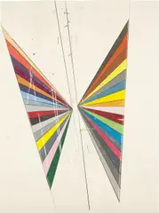 Mark Grotjahn, Untitled (Colored Butterfly White Background 2 Wings), 2006, color pencil on paper