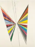 Mark Grotjahn, Untitled (Colored Butterfly White Background 2 Wings), 2006, color pencil on paper