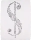 Andy Warhol, Dollar Sign, 1981, graphite on HMP paper