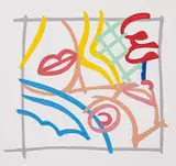 Tom Wesselmann, Study for Bedroom Blonde with Green Wallpaper, 1985, pencil, liquitex, on paperboard