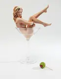 Mel Ramos, Miss Martini, 2008, resin, glass, metal and Plexiglas