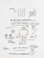 Jean-Michel Basquiat, Untitled, 1983, oil stick on paper