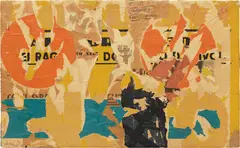 All’Auditorium by Rotella, 1962, decollage on canvas, sold May 2015