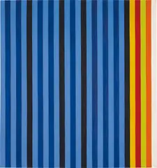 Candy Stick by Gene Davis, 1963, acrylic on canvas, sold May 2015