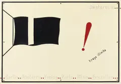 Marcel Broodthaers, Le Drapeau Noir (The Black Flag), 1968, acrylic on stamped plastic plate
