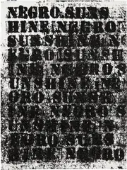 Study for Negro Sunshine #76 by Glenn Ligon, 2011, oilstick, coal dust and gesso on paper, sold May 2015