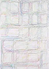 Untitled (Block Rubbing 28) by Sam Falls, 2012, colored pencil on paper, offered May 2015