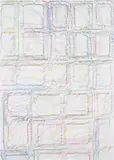 Sam Falls, Untitled (Block Rubbing 28), 2012, colored pencil on paper
