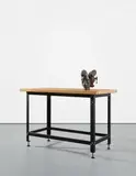 Jim Shaw, Dream Object (Vise Head), 2006, bronze, wood and steel