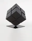 Tony Rosenthal, Cube, 2007, black enamel on aluminum