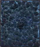 Bosco Sodi, Organic Blue, 2010, sawdust, glue, pure organic pigment, rose on canvas