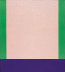 Pink Cell by Peter Halley, 2000, acrylic, pearlescent acrylic, fluorescent acrylic, Roll-a-Tex on two joined canvases, sold May 2015