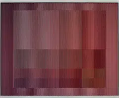 Carlos Cruz-Diez, Physichromie No. 655, 1973, acrylic, plastic elements and aluminum frame on wood