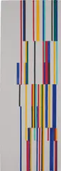 Alejandro Otero, Untitled, 1984, painted strips of board applied to painted wood