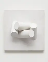 Untitled (Relief No. 273) by Sergio Camargo, 1970, painted wood, sold May 2015
