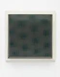 Antonio Asis, Vibration Couleur, 1970, oil and metal screen on wood