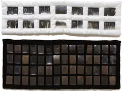 Heaven and Hell by Rosângela Rennó, 1991, photographic negatives, cotton and velvet, sold May 2015