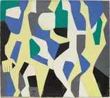 Carlos Mérida, Three Figures, 1969, oil on canvas