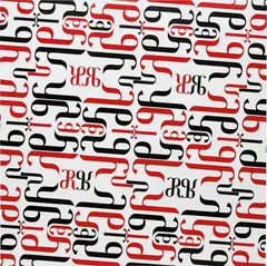 Typographical Patterns for Mass Reproduction by Carlos Amorales, 2013, oil on canvas, offered May 2015