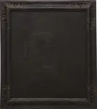 Gabriel de la Mora, D.A.S., 2011, acrylic on panel intervened with fire, in artist's frame